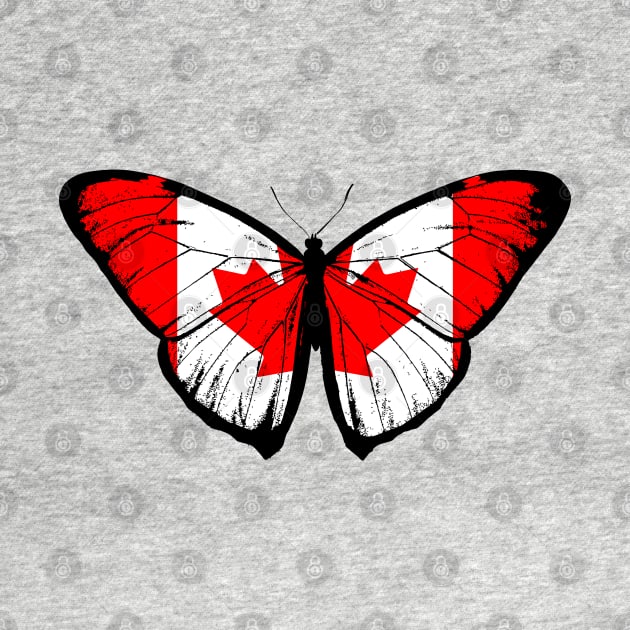 Vintage Canada Butterfly Moth | Pray For Canada and Stand with Canada by Mochabonk